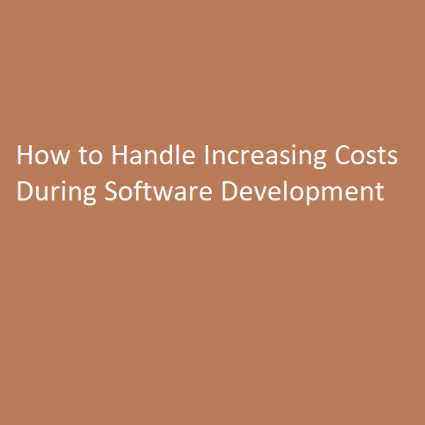 Handle Increasing Costs During Software Development